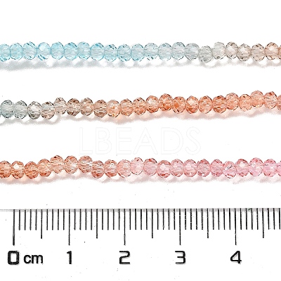 Transparent Painted Glass Beads Strands X1-DGLA-A034-T2mm-A19-1