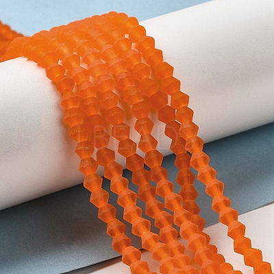 Imitate Austrian Crystal Frosted Glass Beads Strands EGLA-A039-T4mm-MD11-1