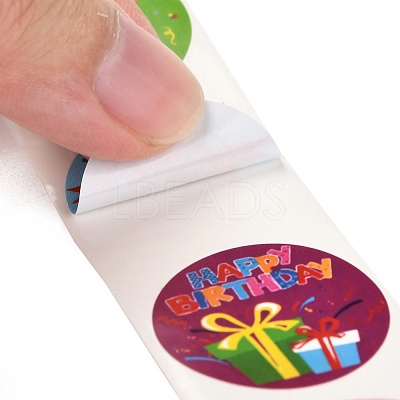 Birthday Themed Pattern Self-Adhesive Stickers DIY-E023-08K-1