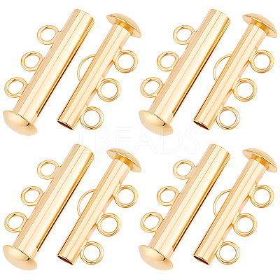 6Pcs Brass Slide Lock Clasps KK-BBC0027-58B-1