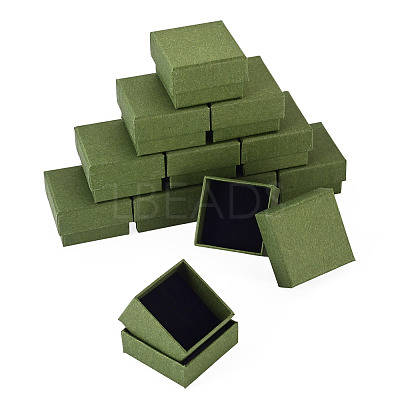 12Pcs Cardboard Paper Jewelry Storage Boxes with Sponge CON-TA0001-43A-1