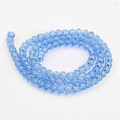 Transparent Glass Bead Strands GLAA-G013-8mm-25-1