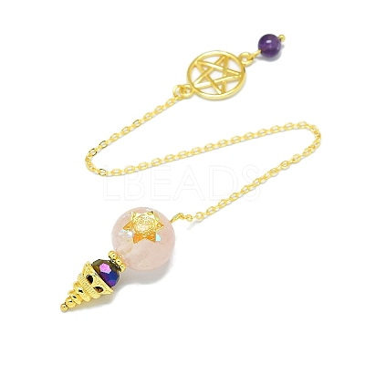 Round Resin Dowsing Pendulum Big Pendants G-C117-01G-07-1