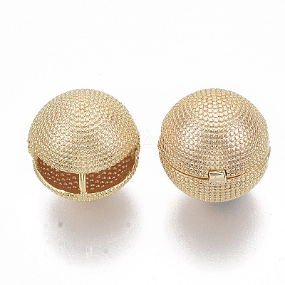 Brass Ball Clip-on Earrings KK-T050-051G-NF-1