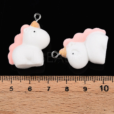 Flocky Anima Resin Pendants with Platinum Iron Loop FIND-S001-13A-1