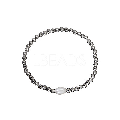 304 Stainless Steel Beads Stretch Bracelets for Women XK2251-1-1