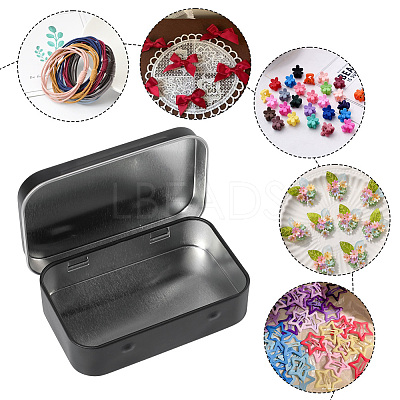 4Pcs Iron Jewelry Storage Boxes with Hinged Lid CON-SP0001-20A-1