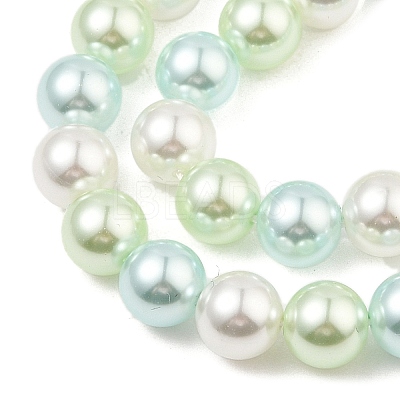 Baking Paint Pearlized Glass Pearl Round Bead Strands PEAR-H019-02C-08-1