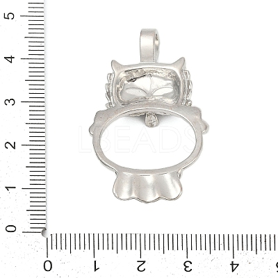 Brass Pendant Cabochon Settings KK-S521-18P-1
