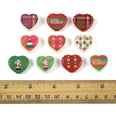 20Pcs Christmas Printed Opaque Acrylic Beads OACR-FS0002-53A-1