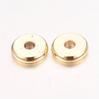 Golden Brass Spacer Beads KK-E702-20G-NF-1