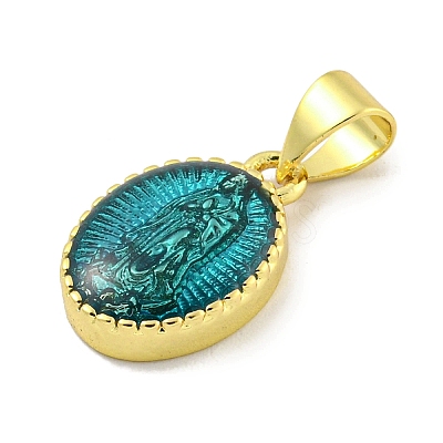 Rack Plating Brass Enamel Pendants KK-B091-15C-1