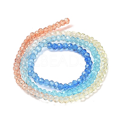 Transparent Painted Glass Beads Strands DGLA-A034-T1mm-A13-1