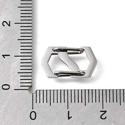 304 Stainless Steel Keychain Clasp Findings STAS-U051-01B-P-1
