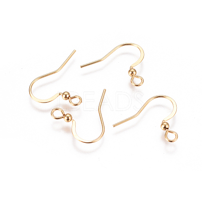 PVD Vacuum Plating 304 Stainless Steel French Earring Hooks STAS-I120-22-G-1