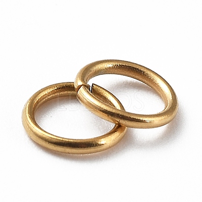 Ion Plating(IP) 304 Stainless Steel Open Jump Rings STAS-R060-5x0.7-G-1