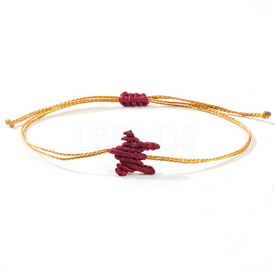 Waxed Cord Braided Bracelets for Women DG0150-1-1