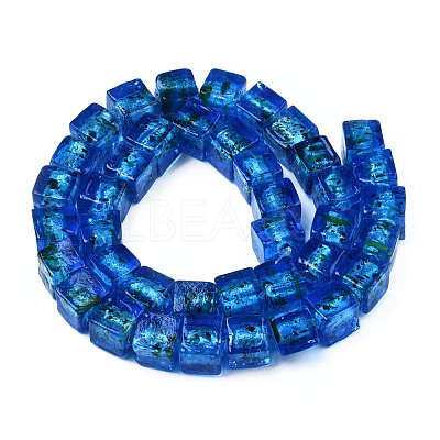Handmade Silver Foil Lampwork Beads FOIL-N004-01A-04-1