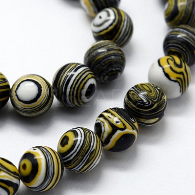 Synthetic Malachite Beads Strands G-A186-B-02-1