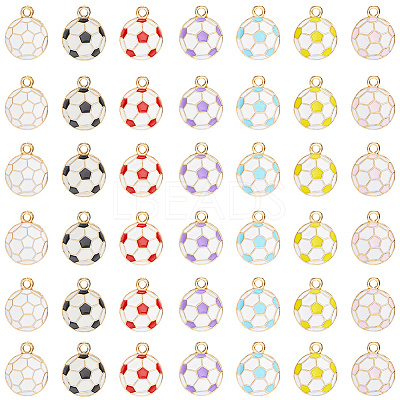 56Pcs 7 Colors Alloy Enamel Pendants FIND-SC0016-11-1