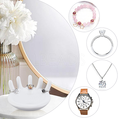 Resin Ring Display Stands RDIS-WH0016-06B-1
