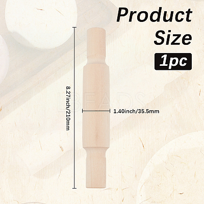 Wooden Rolling Pin AJEW-WH20141-42C-1