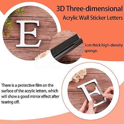 Acrylic Mirror Wall Stickers Decal DIY-CN0001-07-1