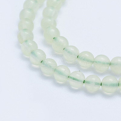 Natural Prehnite Beads Strands G-L478-37-4mm-1