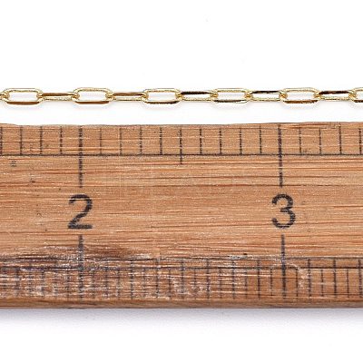 Soldered Brass Paperclip Chains CHC-G005-03G-1