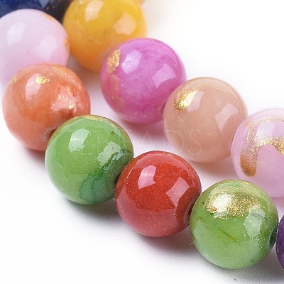 Natural Mashan Jade Beads Strands G-F670-A16-8mm-1