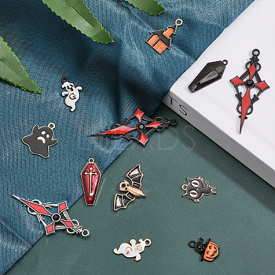 40Pcs 20 Style Alloy Enamel Charms ENAM-CA0001-48-RS-1