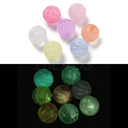 Luminous Acrylic Beads X-OACR-E041-19-1