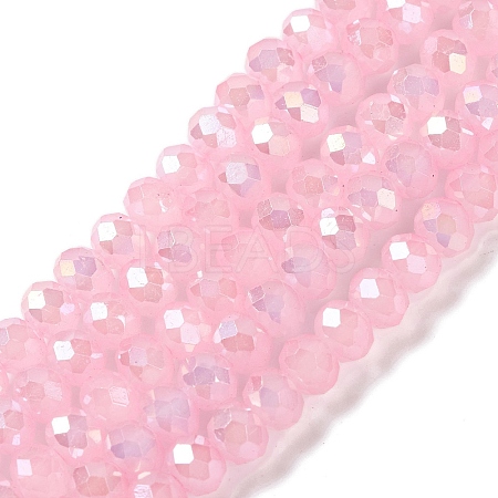 Baking Electroplate Glass Beads Strands DGLA-A039-J10mm-B15-1