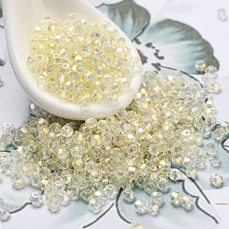 Full Rainbow Plated Transparent Electroplate Glass Beads EGLA-M030-02A-FR04-1