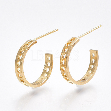 Brass Stud Earring Findings KK-T038-259G-1