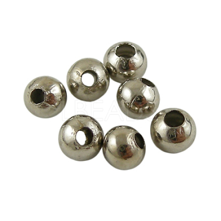 Brass Smooth Round Beads X-EC400-1-1