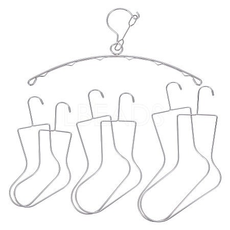 7Pcs 4 Styles Stainless Steel Sock Stretchers AJEW-UN0003-38A-1