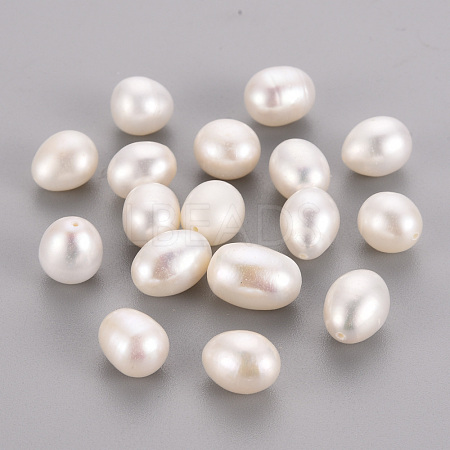 Natural Cultured Freshwater Pearl Half Drilled Beads PEAR-R063-42A-1