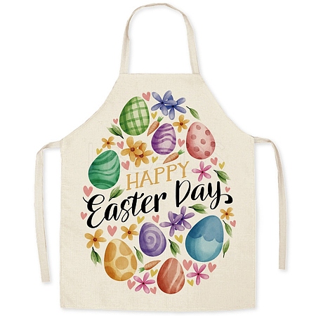 Cute Easter Egg Pattern Polyester Sleeveless Apron PW-WG98916-05-1