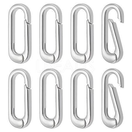 8Pcs Brass Spring Gate Rings KK-BC0015-69P-1