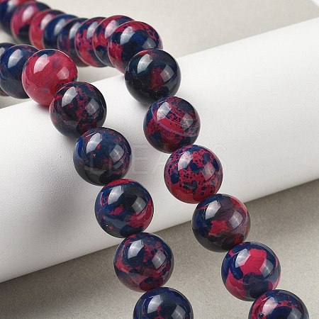Natural Multi-Color Agate Beads Strands G-A261-B09-14mm-1