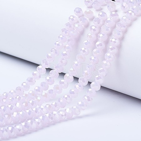 Electroplate Glass Beads Strands X-EGLA-A034-J6mm-B04-1