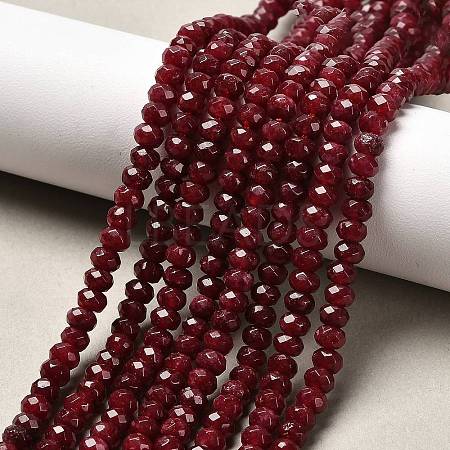 Dyed Natural Malaysia Jade Rondelle Beads Strands G-E316-2x4mm-20-1