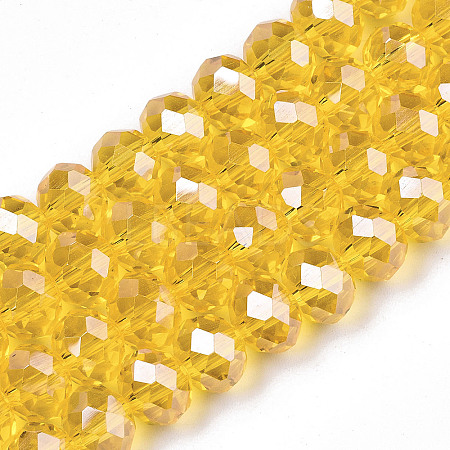 Electroplate Glass Beads Strands EGLA-A034-T2mm-A04-1