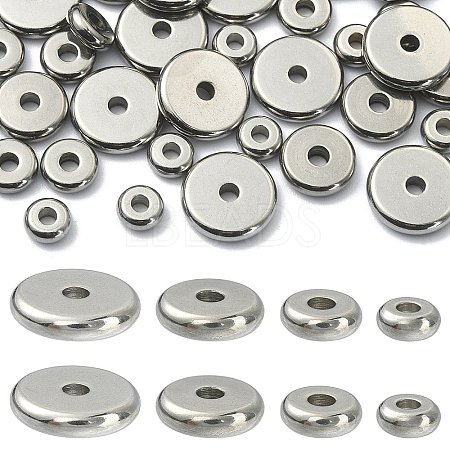 80Pcs 4 Style 304 Stainless Steel Beads STAS-YW0001-85-1