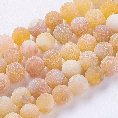 Natural Weathered Agate Beads Strands X-G-G589-8mm-02-1