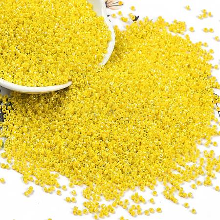 Opaque Colours Luster Glass Seed Beads SEED-H003-12C-1