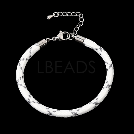 Braided Round Polyester Cord Bracelet Makings FB-CBAEDA0-01P-25-1