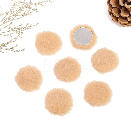 Imitation Rabbit Fur Ball Fabric Cabochons PW-WG0C4D6-03-1