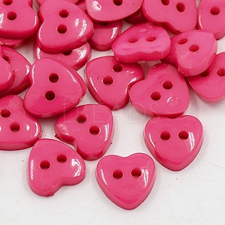 Acrylic Heart Buttons X-BUTT-E071-A-06-1